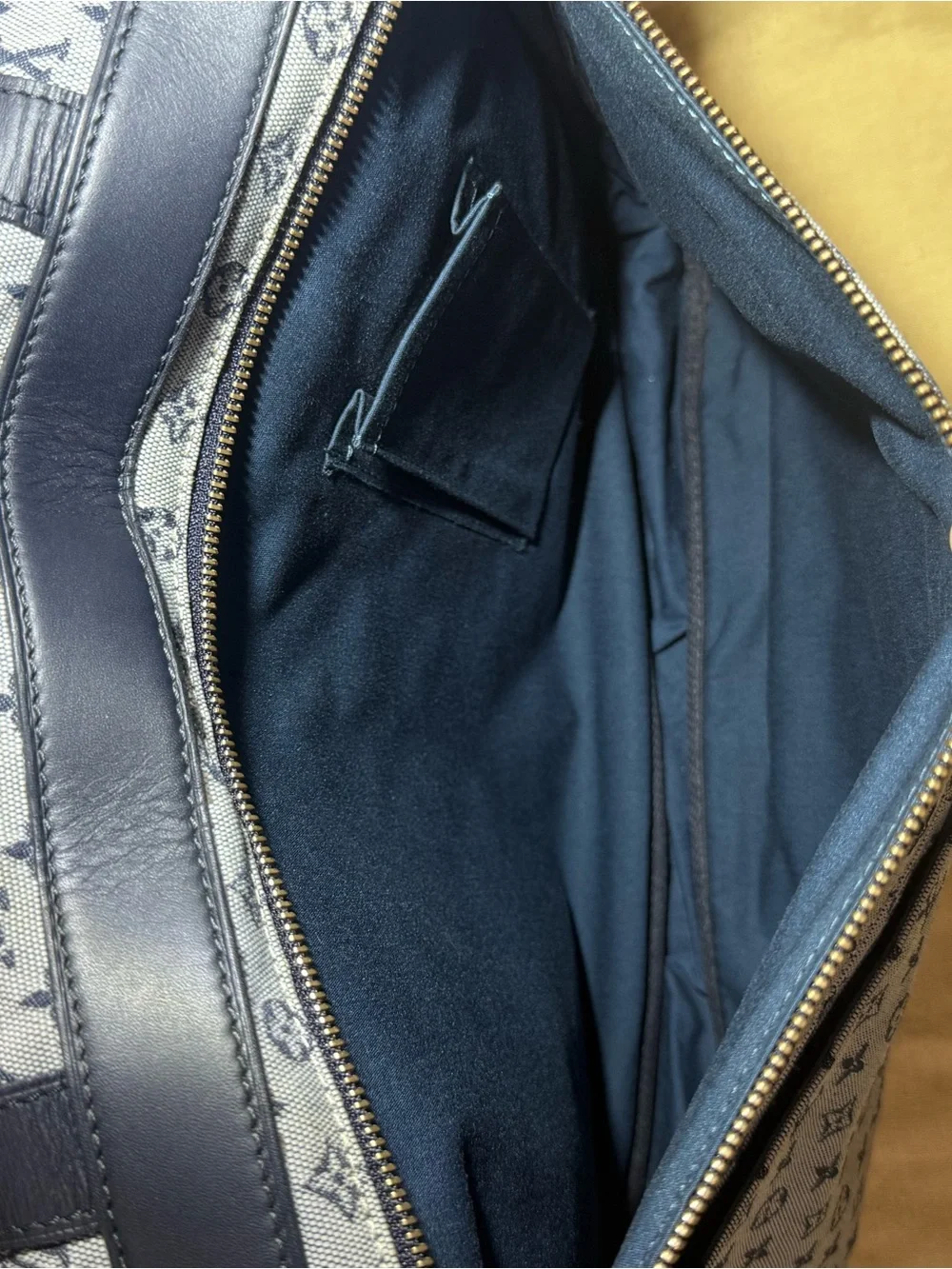 Louis Vuitton Gray Monogram Messenger with Black Straps
